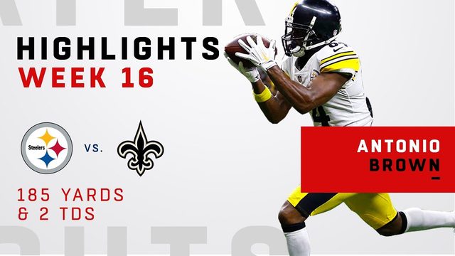 Antonio Brown's Big Game w/ 185 Yards & 2 TDs vs. Saints